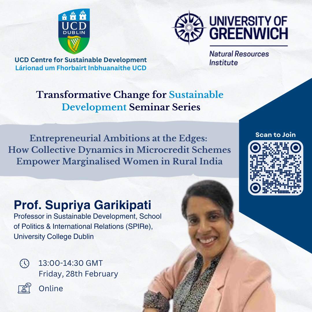 Transformative Change for Sustainable Development Seminar Series at University of Greenwich\'s Natural Resources Institute